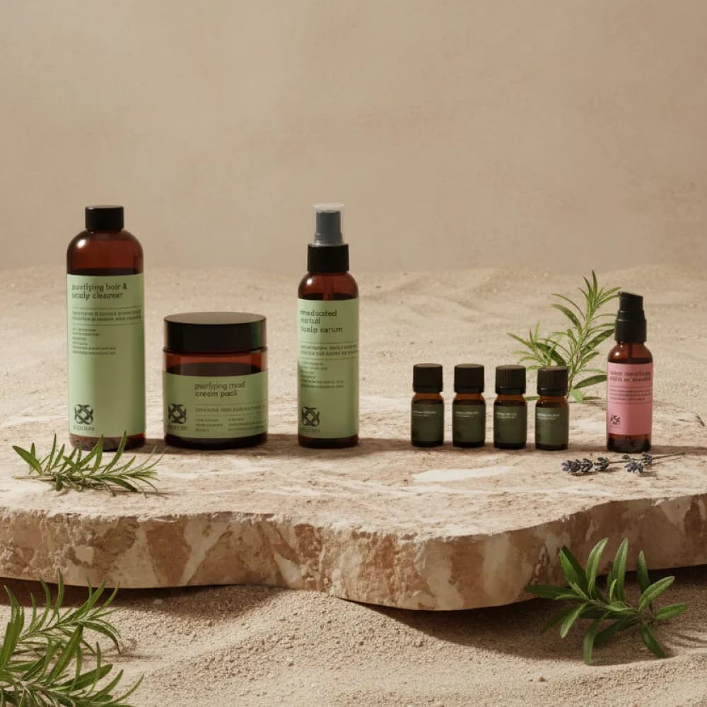 自然由来のフムス泥を使用した本格Scalp Therapy